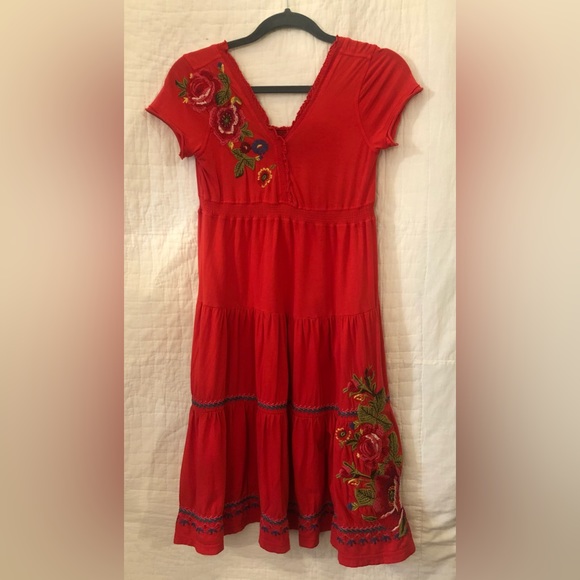 Johnny Was Dresses & Skirts - Johnny Was Los Angeles Floral embroidered tiered dress extra small